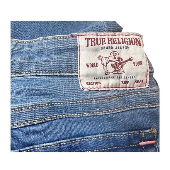 True Religion Womens Billie Mid Rise Whiskered Straight Leg Jeans Sz 30 New - Picture 7 of 11